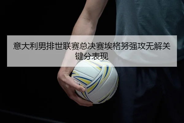 意大利男排世联赛总决赛埃格努强攻无解关键分表现